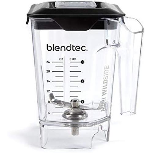 Blendtec Mini WildSide+ Jar (46 oz), Five Sided, Personalized Blender Jar, Vented Latching Lid, BPA-free, Clear