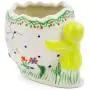 Polish Pottery 4?-inch Egg Shaped Jar (Spring Flowers Theme) + Certificate of Authenticity Polish Pottery 4?-inch Egg Shaped Jar (Spring Flowers Theme) + Certificate of Authenticity