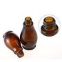 1PC 30ML / 1oz Amber Glass Empty Press Pump Bottles Jar Pot Container For Cosmetics Makeup Foundations Cream Lotion Essential Oils Skin Care Emulsion (Pumps Bottle)