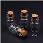 10pcs 0.5ml 11x18mm Cute Mini Wishing Cork Stopper Glass Bottles Vials Jars Containers