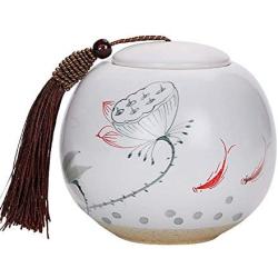Hand Painted Design Ceramics Coffee Sugar Tea Canister Storage Jar, 004