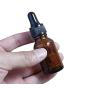 6Pcs Amber Glass Dropper Bottle Empty Refillable Essential Oil Cosmetics Perfume Glass Jar Pot Vial Containers With Black Rubber Lid And Glass Eye Dropper size 15ML/0.5oz