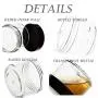 ZEJIA 20 Stück Kosmetikbehälter, Mini-Glasflaschen mit Deckeln, für Lippenpflege, Cremes, Make-up, Kosmetik, Proben (Schwarz)