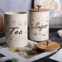 Kitchen Storage Canister, 3pcs Zinc Coating Iron Canister Multifunctional Vintage Metal Dry Food Jars Set With Cover for Tea, Coffee and Sugar