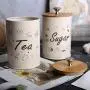 Kitchen Storage Canister, 3pcs Zinc Coating Iron Canister Multifunctional Vintage Metal Dry Food Jars Set With Cover for Tea, Coffee and Sugar