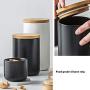 YTF-Ceramic storage container, black and white large candy dry goods tea sealed cans