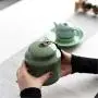 Porcelain Candy Jar With Cover Ceramic Tea Storage Boxes For Dried Fruit Spice Coffee Powder Organizer Jars Home Decoration,Geyaomeiziqing