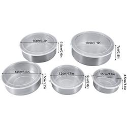 Zerone Food Freshness Seal Bowl Stainless Steel Storage Preservation Box 5 Units