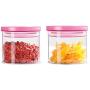 MFWFR Kitchen Grain Storage Box, Small Food Bottle Storage Tank, Glass jar Sealed jar, Tea Sugar jar with lid,M2
