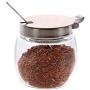 XXDTG Glass Spice Bottle-seasoning Box Seasoning Jar with Stainless Steel Lid Spoon for Kitchen Dining Room