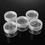 skonhed Plastic Pot Jars, 10pcs Cosmetic Containers for Lotion, Cream, Makeup, Rhinestone, Mini Sample Bottle with Lids(10g-10pcs)