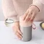 Bouteille isotherme 550ml Thermos pour Enfants, Contenant Alimentaire en Inox à Vide Isolant, Étanche avec Cuillère Dépliante (Couleur : Bleu)