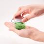 BENECREAT 12 Pack 50G Green Plastic Cosmetic Cream Jars with Aluminum Lids for Makeup Lotion Sample Facial Cream Mask Ointment and Other Skin Care Product