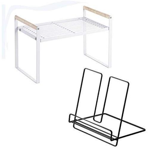 Kitchen Multi-Functional Organizer, Wooden Detachable Storage Organizer, Spice Rack for Storage of Spice Jars/Bedroom/Bathroom,White,M