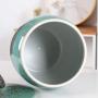 Ceramic Grain Container Kitchen Storage Tank Rice Storage Buckets Flour Containers Ceramic Jar (Color : Green, Size : 28x28x42cm)