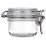 2Pcs 4 Oz/120ml Clear Round Plastic Home Kitchen Storage Sealed Jar Bottles with Leak Proof Rubber and Hinged Lid for Herbs, Spices, Candy, Gift, Arts and Crafts Storage Multi-purpose Container