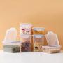 Taimot Plastic Food Storage Box with Lids, Square Kitchen Storage Jar Five Grains Miscellaneous Grains Crisper Dried Fruit Milk Powder Sealed Can With scale