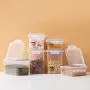 Boîtes de rangement en plastique Taimot avec couvercles, bocaux carrés pour cuisine, rangement de céréales, conservateur de fruits secs, lait en poudre, conserve – Avec balance. Boîtes de rangement en plastique Taimot avec couvercles, bocaux carrés pour cuisine, rangement de céréales, conservateur de fruits secs, lait en poudre, conserve – Avec balance.