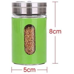 LQQGXLCondiment bottle, jar condiment storage box Spice jars Glass jars Spice storage boxes Glass storage jars Spice jars Sealed food storage containers