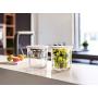 Luminarc N7593 Working Glass Storage Jar with Lids, 14 Ounce, Set of 4, Clear