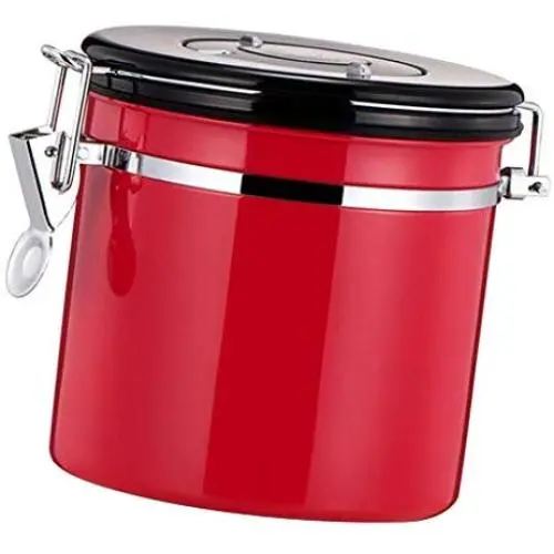 Conteneur à Café Étanche en Acier Inoxydable avec Soupape de Décompression et Roulette de Suivi de Date, Coffre de Rangement pour Graines de Café, Pour Préserver la Fraîcheur du Café Conteneur à Café Étanche en Acier Inoxydable avec Soupape de Décompression et Roulette de Suivi de Date, Coffre de Rangement pour Graines de Café, Pour Préserver la Fraîcheur du Café