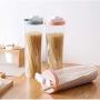 Noodle storage box, kitchen grain storage tank, plastic transparent food sealed can