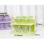 CSPFAIRY 6 Squares Double Layer Spice Box Jars Seal Multifunction Seasoning Box Outdoor Camping Split Type Seasoning Tank Combination