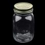 Glass Tea Coffee Canister Cookie Jar Storage Tin Honey Pot Dispenser 3 Sizes - Clear, 500ml