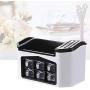 Moligh doll Cordial Shining Spice Rack Kitchen Shelf Tools Box Spice Jar Storage Rack Chopsticks Cutter Storage Box Large Capacity（White）