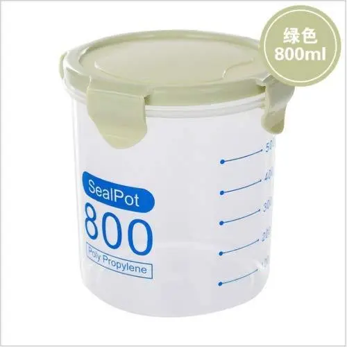 youjiaxioadian Food Storage ContainersAirtight Dry Food Space Saver (Green, 800mL) youjiaxioadian Food Storage ContainersAirtight Dry Food Space Saver (Green, 800mL)