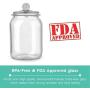 Glass Cookie and Candy Jar with Airtight Lid, Food Storage Jar, Flour and Sugar Glass Canister with Chalkboard Sticker, Set Of 1 (64 ounces))