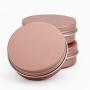 Screw Top Aluminum Tin Jars Tins Empty Container with Screw Lid and Blank Marking Labels (2 oz Pack of 23 Rose Gold)