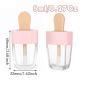 RONRONS 30 Pieces 8ml/0.27Oz Pink Ice-cream Shaped Lip Gloss Tubes Empty Lipgloss Container Plastic Lip Balm Tubes Refillable Clear Lip Glaze Tube Bottles with Rubber Plugs for DIY Cosmetics