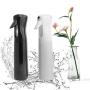 Hair Spray Bottle Empty Plastic Trigger Spray Bottle Refillable Fine Mist Sprayer Bottle 2 Pack 10oz /300ml for Hair Styling, Cleaning, Garden Continuous Water Mister (Black+White)