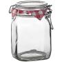 Bormioli Rocco 292075 Fido Storage Jar-Wire Bail-1 L-1 Pack, 1 liter, Clear