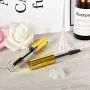 10 Stück 10ml Leere Mascara Tube und Wand, DIY Mascara Behälter mit Verschluss, Eyelash Tubes Flaschen mit Gummidichtungen und Siebtröpfen Set für Rizinusöl (Gold)