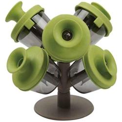 JUIOKK Seasoning Bottles Tree Shape Spice Rack Herb Spice Rack Sugar Salt Seasoning Jars Set