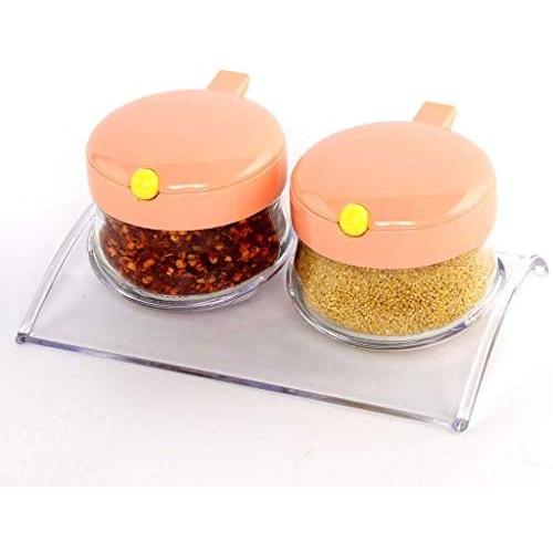 LQQGXLCondiment bottle, jar condiment storage box Spice jar, glass jar, seasoning box, spice storage box, food storage container with lid (Color : B)