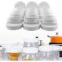 GreceYou 12/24pcs Mason Jar Lids, White Plastic Standard Mason Jar Lids for Regular Mouth Storage Canning