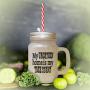 Green My Vacation Home Is My Tree Stand Frosted Glass Mason Jar With Straw