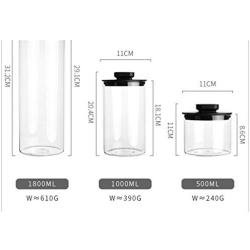 Storage Tank PP Plastic Food Storage Sealed Storage Tank (Size : 500ML+1000ML+1800ML)