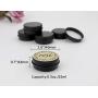 0.5oz/15ml Black Aluminum Tin Jar with Screw Lid