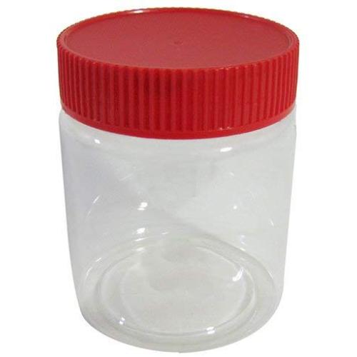 Clear Peanut-Butter Like Jar with Red Gasketed Screwcap Pkg. (5)