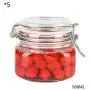 Bouteilles de Conservation Alimentaire en Verre Transparent 5x5cm, Jeu de Bouteilles de Conserveur d'Épices Airtight avec Bouchon en Acier Inox – 500ml Bouteilles de Conservation Alimentaire en Verre Transparent 5x5cm, Jeu de Bouteilles de Conserveur d'Épices Airtight avec Bouchon en Acier Inox – 500ml