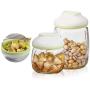 HOUSIYU Candy Jar Glass Moisture-Proof Sealed Cans Large Honey Nut Snacks Milk Powder Storage Tank Bathroom Accessories Storage Container, Green,900ML