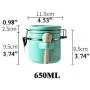 Danmu 1Pc of Lead Free Ceramic Jar with Stainless Steel Clasp Cookie Biscuit Coffee Oatmeal Spice Tea Sugar Container (Blue, 650ML) Danmu 1Pc of Lead Free Ceramic Jar with Stainless Steel Clasp Cookie Biscuit Coffee Oatmeal Spice Tea Sugar Container (Blue, 650ML)