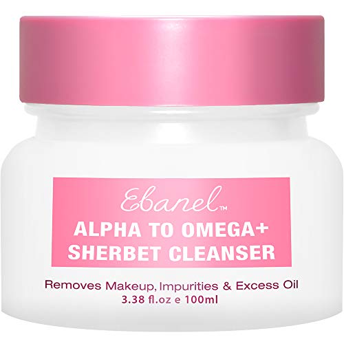Ebanel Makeup Remover Cleansing Balm, 1-Step Nourishing Sherbet Oil Cleanser, Instantly Removes Waterproof Mascara, Makeup and Impurities, Moisturizes Skin with Vitamin C, Peptide, Stem Cell Extracts