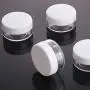 100 Stück Kosmetikbehälter mit Deckeln – 10g Probenbehälter und 10 Stück Mini Spatel – Kleine Behälter für Acrylpulver, Creme - Weiß