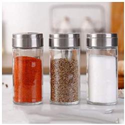 Kitchen Accessories Storage Barbecue Glass Storage Jars,bbq Spice/pepper/chili/sugar/salt/seasoning Bottles 200ml,Clear