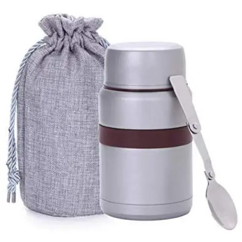 Bouteille isotherme portable Homefavor en acier inoxydable 500 ml, étanche, pour aliments, avec couvercle, idéale pour enfants, bocal de maintien de chaleur et de froid. Bouteille isotherme portable Homefavor en acier inoxydable 500 ml, étanche, pour aliments, avec couvercle, idéale pour enfants, bocal de maintien de chaleur et de froid.